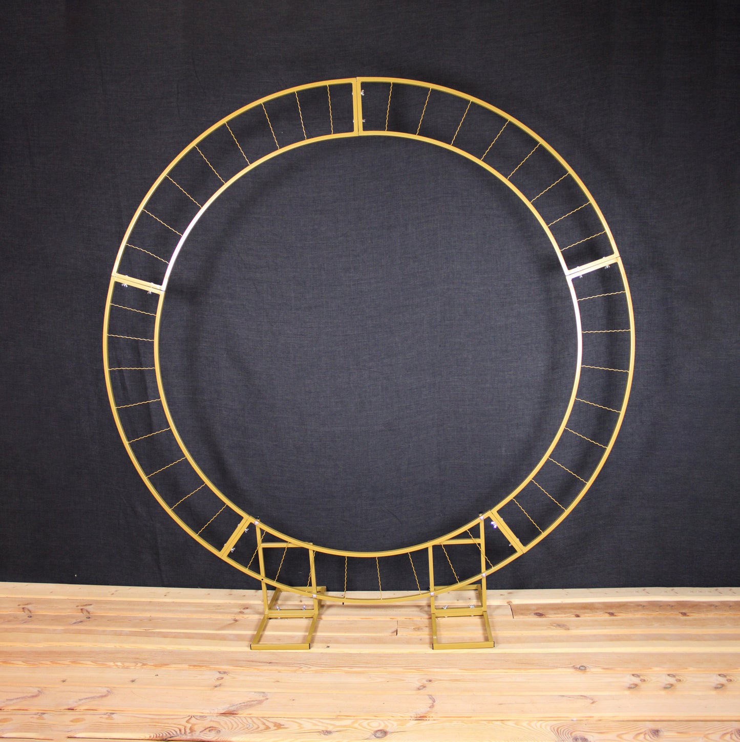 Double round wedding archwith strings