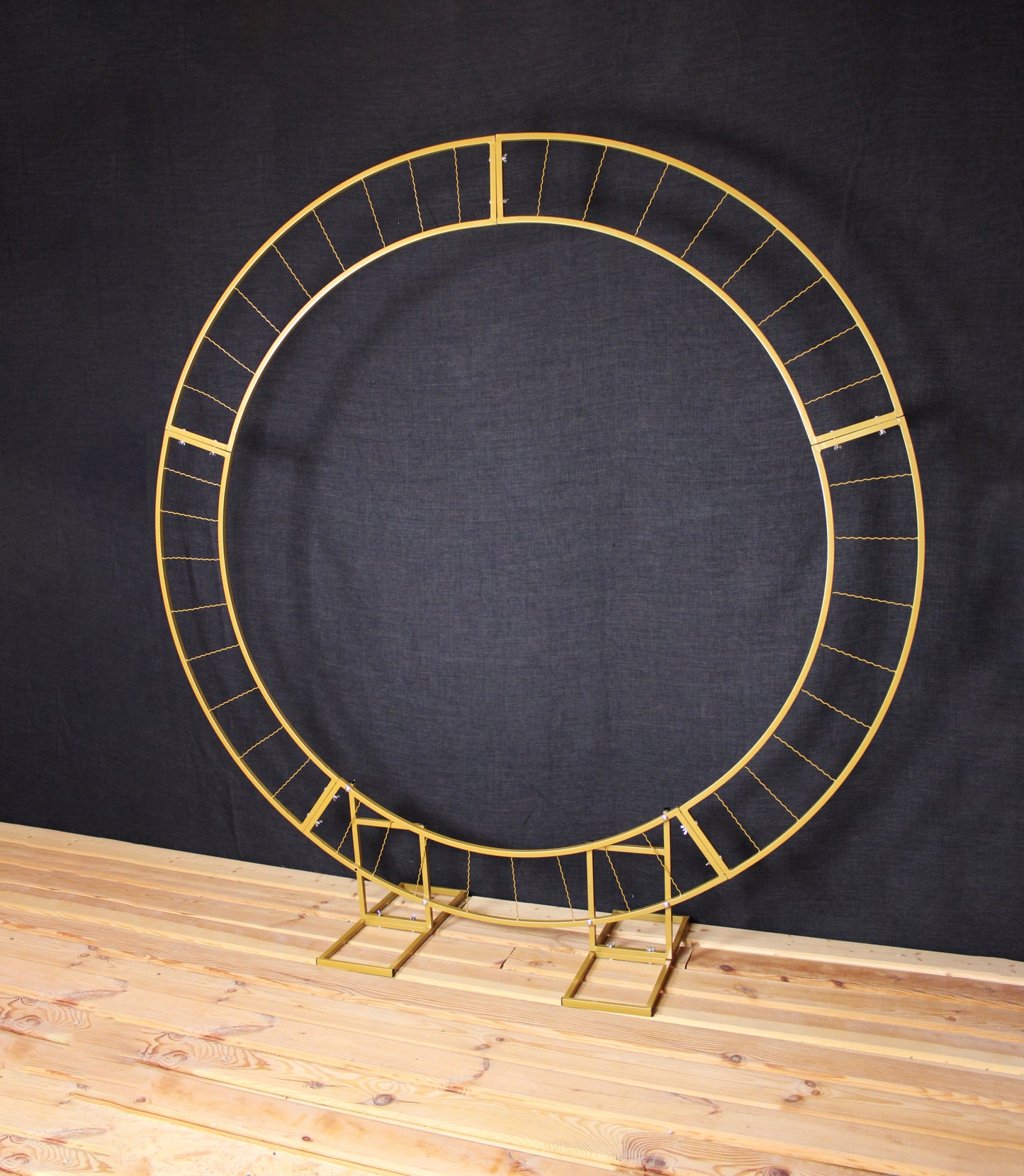 Double round wedding archwith strings