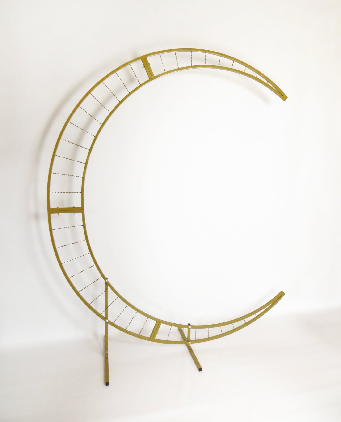 Gold metal wedding arch crescent