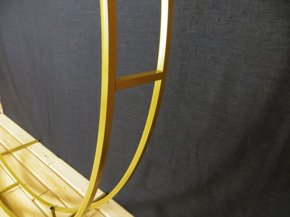 gold  metal arch closeup